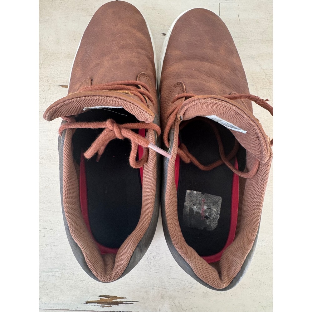 Levi Strauss Mens Brown Faux Leather Lace Up Chukka Casual Shoes Size 10.5 - Picture 7 of 7